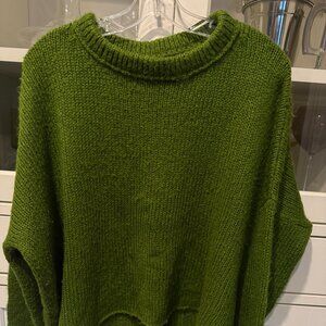 Wooden Ships Green Knit Sweater